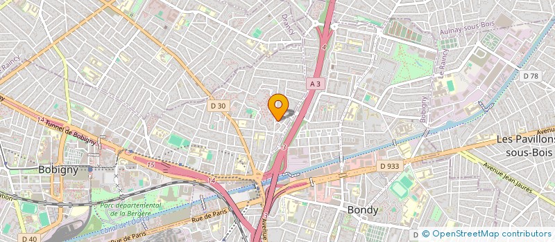 localisation de l'entreprise ASSOCIATION ARTS ET ESPOIR  BOBIGNY