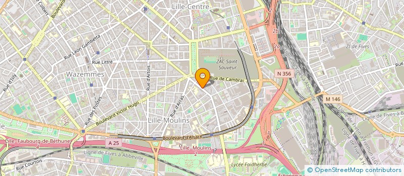 localisation de l'entreprise ASSOCIATION ARTS ET LOISIRS FAMILIAUX  LILLE