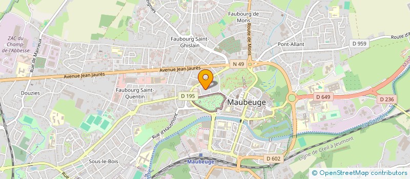 localisation de l'entreprise ASSOCIATION ASTRONOMIE SAMBRE AVESNOIS  MAUBEUGE