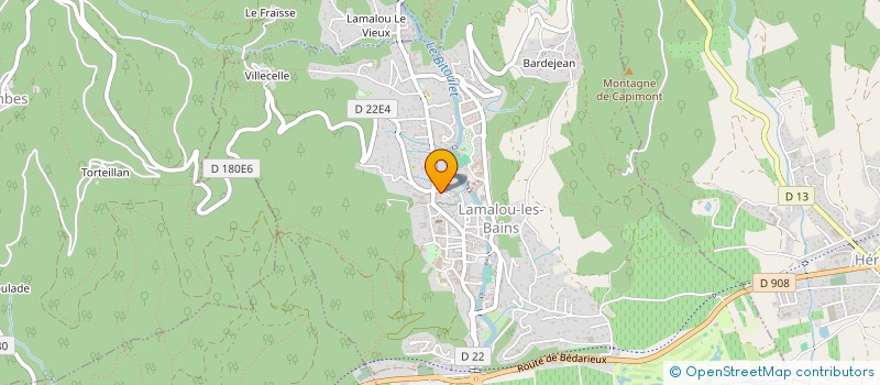 localisation de l'entreprise ASSOCIATION ATELIER THEATRE  LAMALOU-LES-BAINS