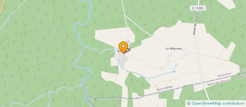 localisation de l'entreprise ASSOCIATION ATHENA  BELIN-BELIET