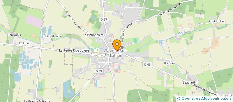 localisation de l'entreprise ASSOCIATION ATHLETIC CLUB DU LATHAN  SAVIGNE-SUR-LATHAN