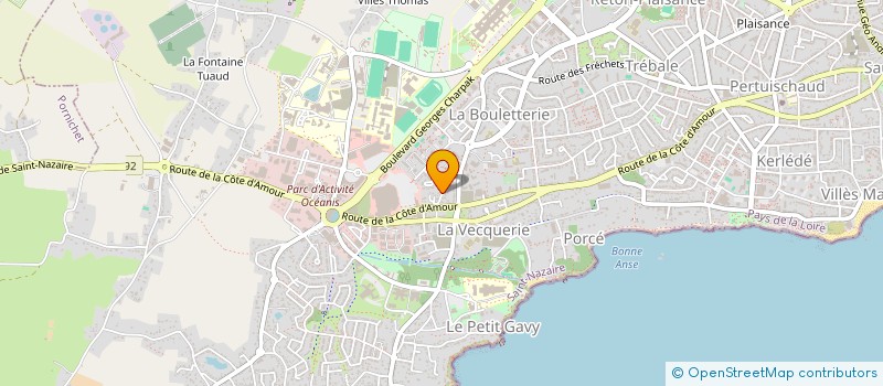 localisation de l'entreprise ASSOCIATION ATOUT DANSES 44  SAINT-NAZAIRE