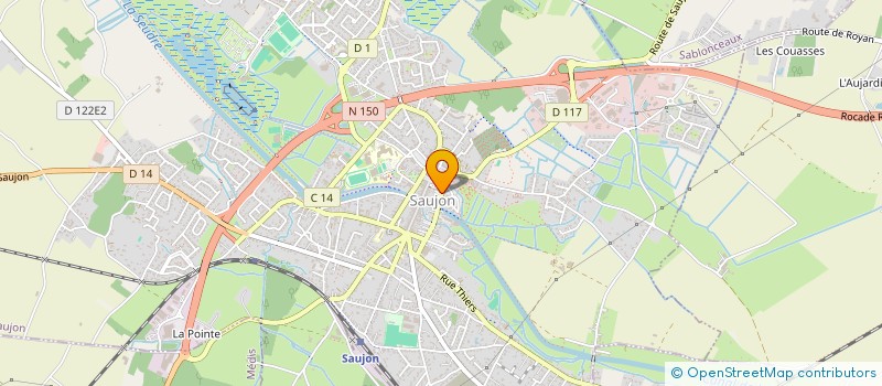 localisation de l'entreprise ASSOCIATION ATOUT SERVICE 17  SAUJON