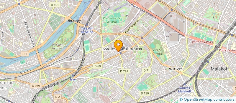 localisation de l'entreprise ASSOCIATION ATOUTFORME à ISSY-LES-MOULINEAUX