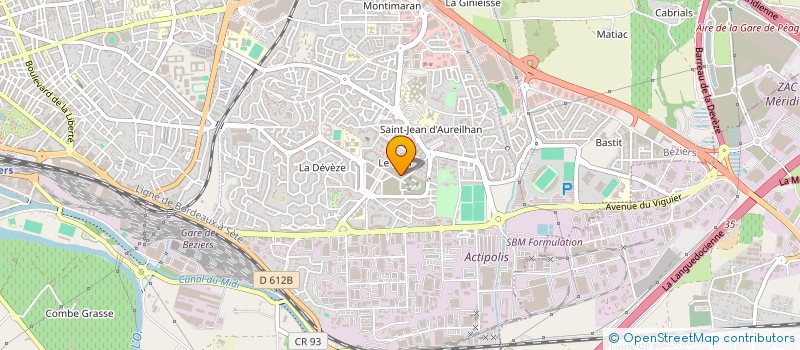 localisation de l'entreprise ASSOCIATION AUDIO VISION à BEZIERS