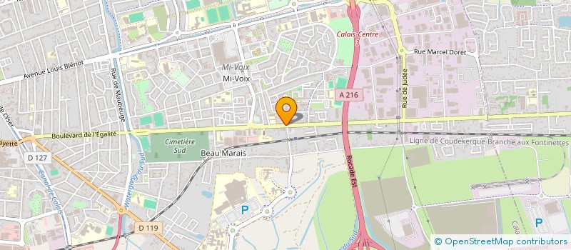 localisation de l'entreprise ASSOCIATION AUDITION POUR TOUS  CALAIS