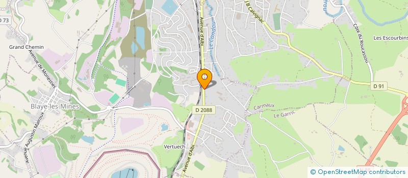 localisation de l'entreprise ASSOCIATION AUGUSTIN MALROUX DE BLAYE-LES-MINES  BLAYE-LES-MINES