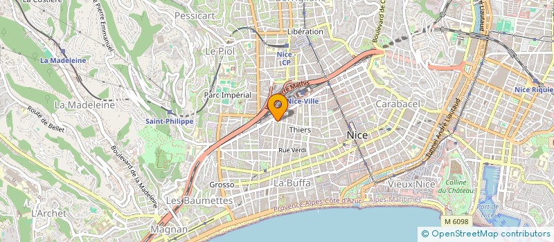 localisation de l'entreprise ASSOCIATION AURANT à NICE