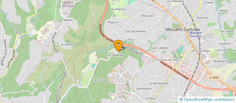 localisation de l'entreprise ASSOCIATION AUTONOME DE GESTION COOPERATIVE DE L'ECOLE FRANCOIS JACOB  MOUANS-SARTOUX