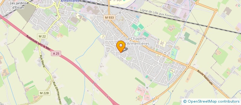 localisation de l'entreprise ASSOCIATION AUTONOME DES PARENTS D ELEVES DE ECOLE DU BOURG DE LA CHAPELLE D ARMENTIERES à LA CHAPELLE-D'ARMENTIERES