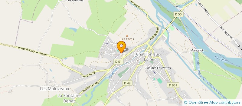 localisation de l'entreprise ASSOCIATION AUTONOME DES PARENTS D'ELEVES DU COLLEGE PIERRE DEZARNAULDS DE CHATILLON SUR LOIRE  CHATILLON-SUR-LOIRE