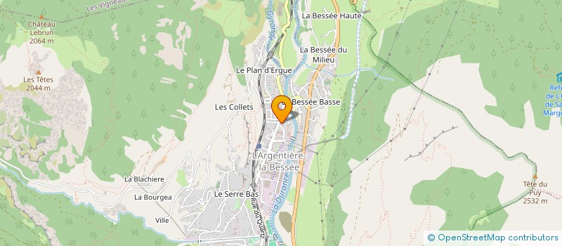 localisation de l'entreprise ASSOCIATION AUTOUR DE BRASSENS  L'ARGENTIERE-LA-BESSEE