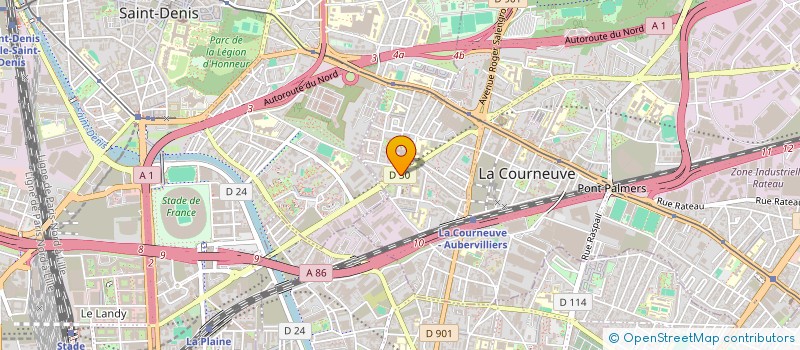 localisation de l'entreprise ASSOCIATION AUX 4000 FERS à LA COURNEUVE