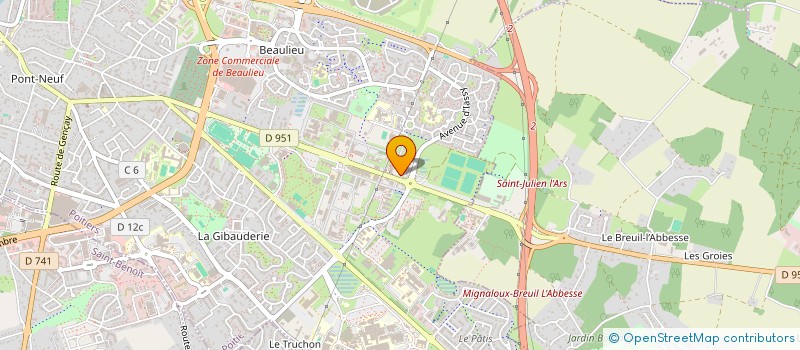 localisation de l'entreprise ASSOCIATION AUX ARTS ETC à POITIERS