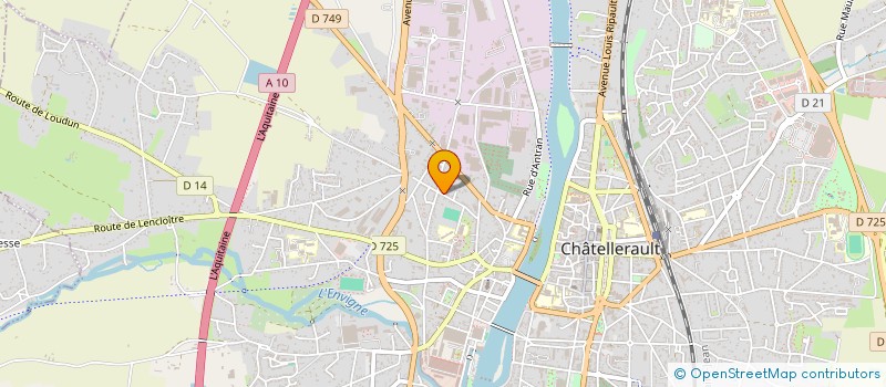 localisation de l'entreprise ASSOCIATION AUX COULEURS DU TEMPS à CHATELLERAULT