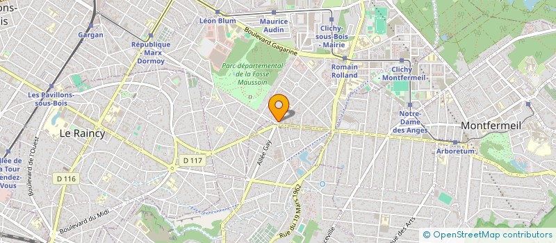 localisation de l'entreprise ASSOCIATION AUX QUATRE VENTS à CLICHY-SOUS-BOIS