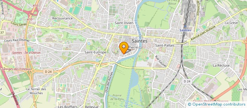 localisation de l'entreprise ASSOCIATION AUXILIAIRE DE VIE SERVICE  SAINTES