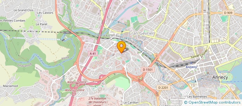 localisation de l'entreprise ASSOCIATION AVEC LES JEUNES DE CRAN à ANNECY