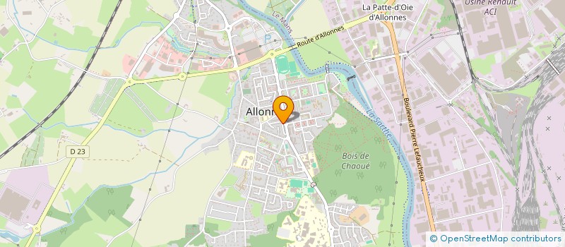 localisation de l'entreprise ASSOCIATION AVENIR RACING KART  ALLONNES