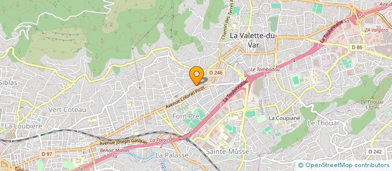 localisation de l'entreprise ASSOCIATION AZUR ACCUEIL  TOULON