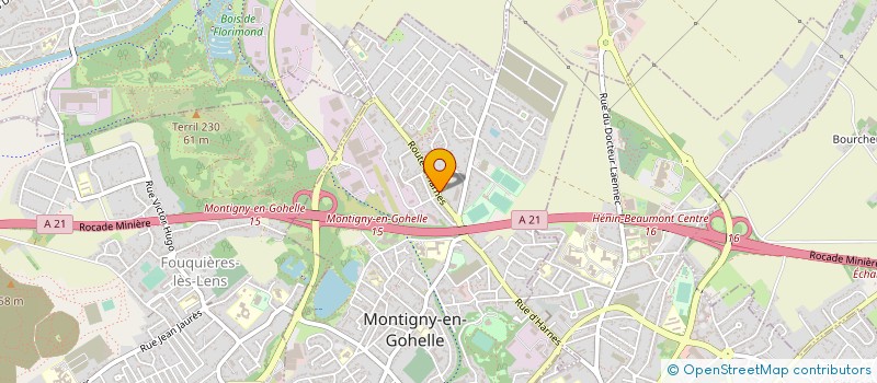 localisation de l'entreprise ASSOCIATION BADMINTON CLUB D HENIN BEAUMONT  MONTIGNY-EN-GOHELLE