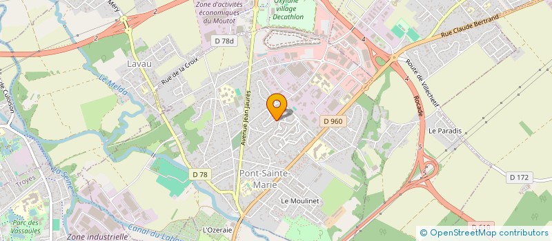 localisation de l'entreprise ASSOCIATION BADMINTON DE PONT-SAINTE-MARIE  SAINT-GERMAIN