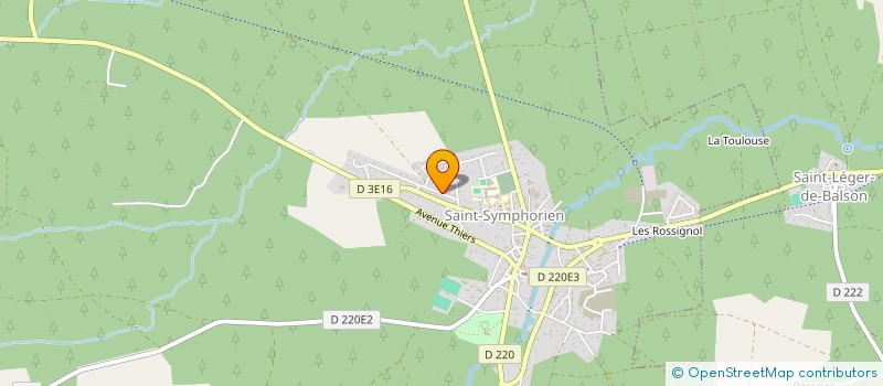 localisation de l'entreprise ASSOCIATION BADMINTON SAINT SYMPHORIEN  SAINT-SYMPHORIEN