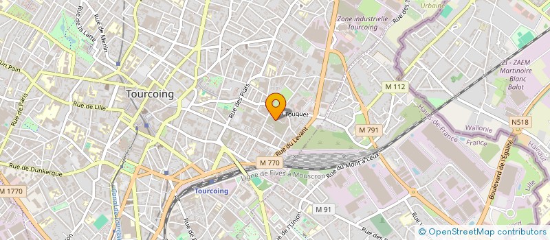 localisation de l'entreprise ASSOCIATION BAGNE FALL LILLE à TOURCOING