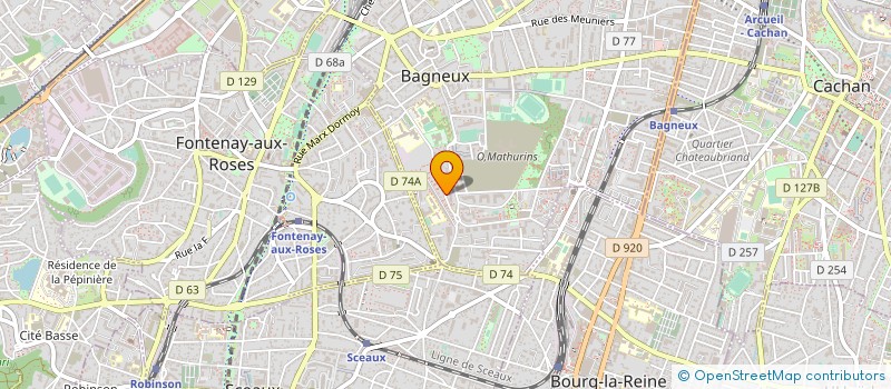 localisation de l'entreprise ASSOCIATION BAGNEUX AU FEMININ à BAGNEUX