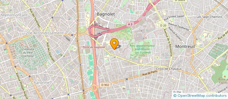 localisation de l'entreprise ASSOCIATION BAGNOLET VILLE FLEURIE  BAGNOLET