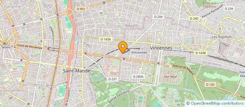 localisation de l'entreprise ASSOCIATION BALADE DANS LE PASSE  VINCENNES