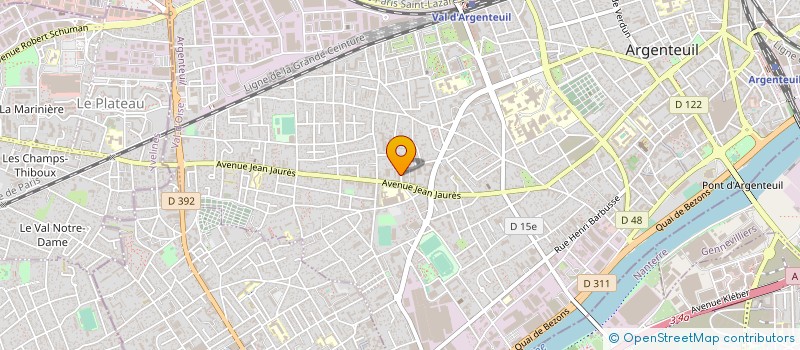 localisation de l'entreprise ASSOCIATION BANLIEUES' ARTS  ARGENTEUIL