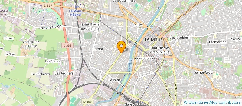 localisation de l'entreprise ASSOCIATION BAPTISTE POUR L'ENTRAIDE ET LA JEUNESSE  LE MANS