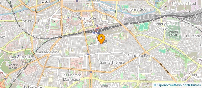 localisation de l'entreprise ASSOCIATION BAPTISTE POUR L'ENTRAIDE ET LA JEUNESSE DE RENNES  RENNES