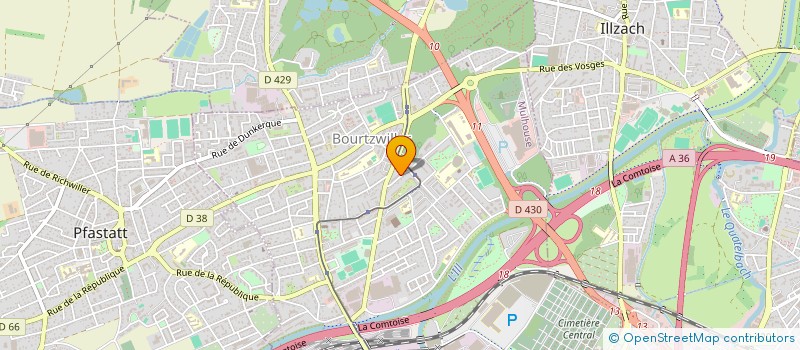 localisation de l'entreprise ASSOCIATION BASE  MULHOUSE