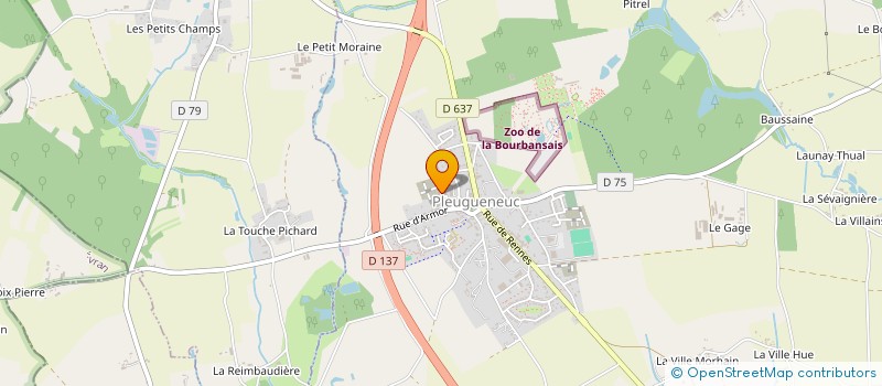 localisation de l'entreprise ASSOCIATION BASKET BREIZH 22  PLEUGUENEUC