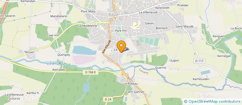 localisation de l'entreprise ASSOCIATION BASKET BRO BAOD  BAUD