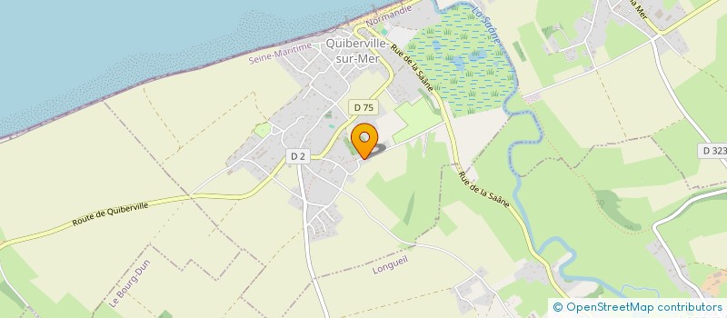 localisation de l'entreprise ASSOCIATION BASSANS DE QUIBERVILLE -76-  QUIBERVILLE-SUR-MER