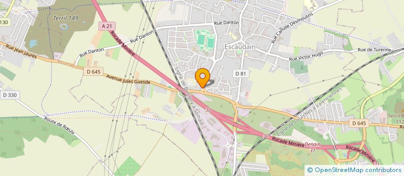 localisation de l'entreprise ASSOCIATION BASSIN MINIER PATRIMOINE MONDIAL VERSANT NORD (A B M P M N) BMU NORD  ESCAUDAIN