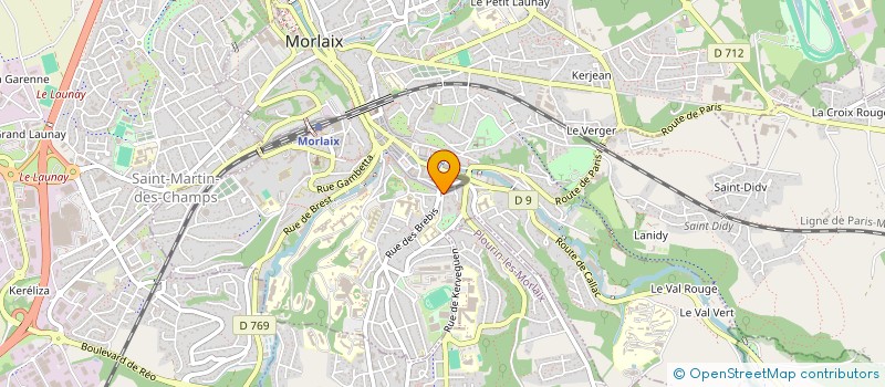 localisation de l'entreprise ASSOCIATION BATI SERVICES  MORLAIX