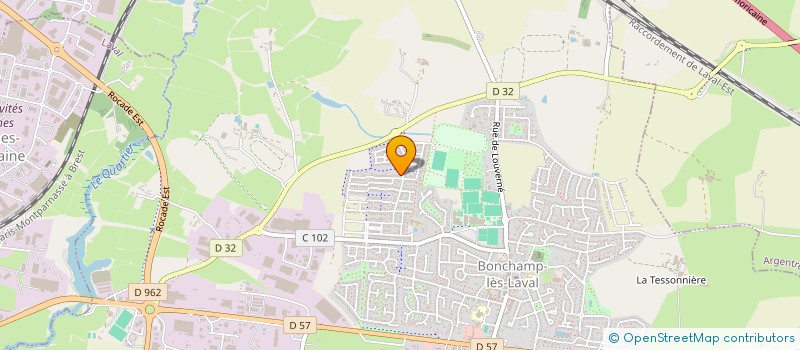 localisation de l'entreprise ASSOCIATION BATON VOLANT LAVALLOIS  BONCHAMP-LES-LAVAL