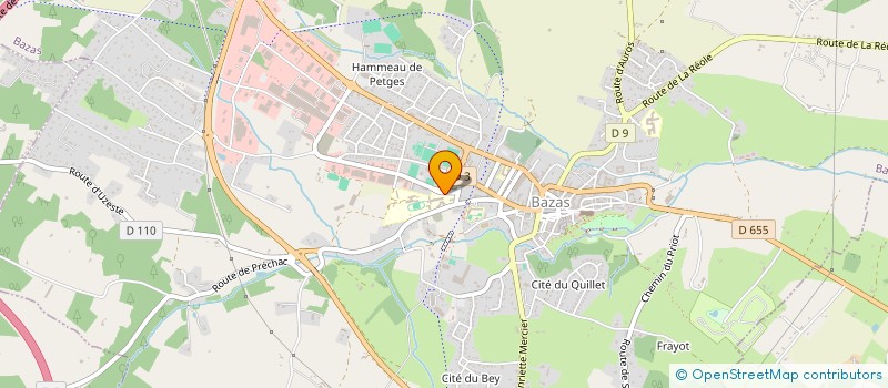 localisation de l'entreprise ASSOCIATION BAZAS ENGAGEMENT ET COOPERATION  BAZAS