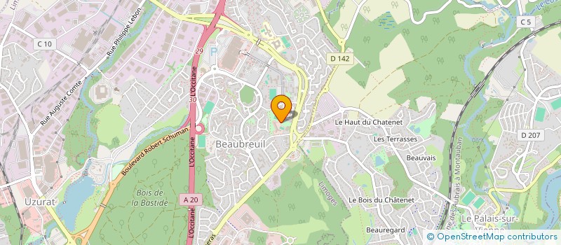 localisation de l'entreprise ASSOCIATION BEAUBREUIL-JUDO-CLUB à LIMOGES