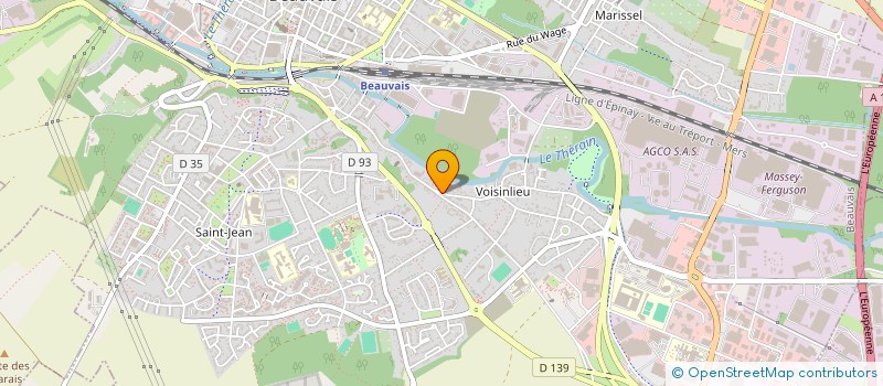 localisation de l'entreprise ASSOCIATION BEAUVAISIENNE DE YOGA (A.B.Y.)  BEAUVAIS