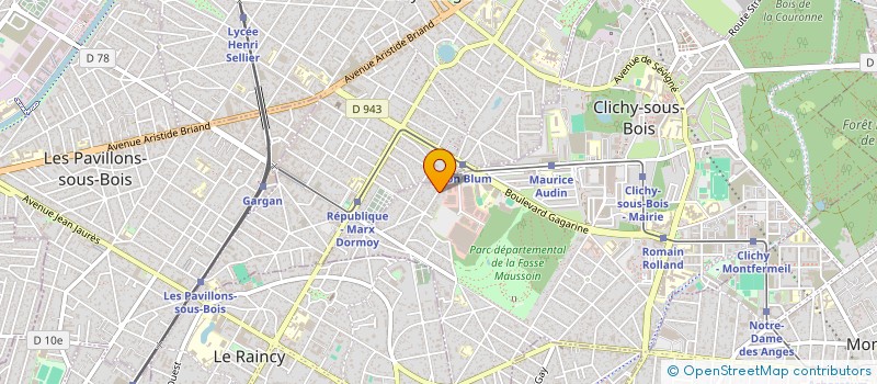 localisation de l'entreprise ASSOCIATION BEGOZ PRODUCTION  CLICHY-SOUS-BOIS