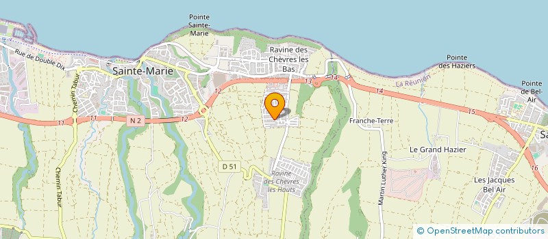 localisation de l'entreprise ASSOCIATION BEL'ART à SAINTE-MARIE