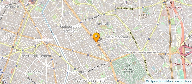 localisation de l'entreprise ASSOCIATION BELLE MENIL  PARIS