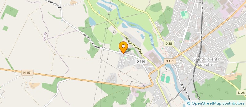 localisation de l'entreprise ASSOCIATION BELLEVUE  SAINT-FLORENT-SUR-CHER