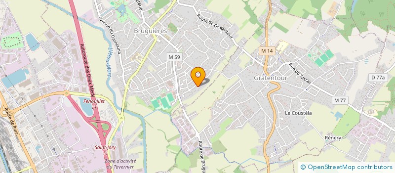 localisation de l'entreprise ASSOCIATION BEM-ALL (BRUGUIERES EN MUSIQUE ENSEMBLE) DES PARENTS ET ELEVES DE L'ECOLE DE MUSIQUE MUNICIPALE DE BRUGUIERE  BRUGUIERES